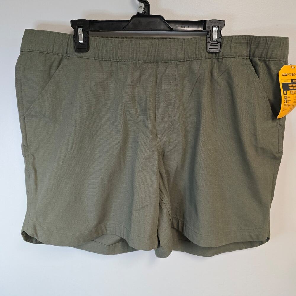 Carhartt green casual shorts size XL 16-18 NWT *Has flaw*